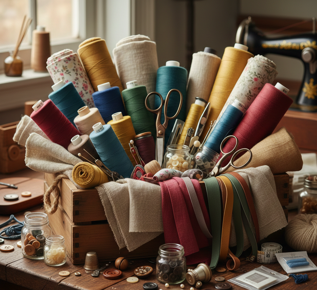 Laadukkaita ompelutarvikkeita ja materiaaleja
